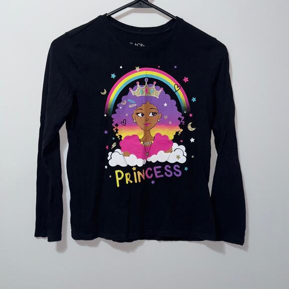 The Children's Place Black Princess Tee girls size Large (10/12) - Picture 1 of 5